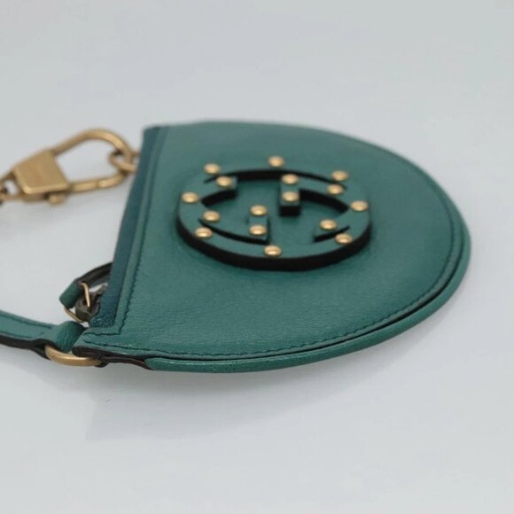 GUCCI Coin Purse Leather Green Auth 110449V - Picture 5 of 15
